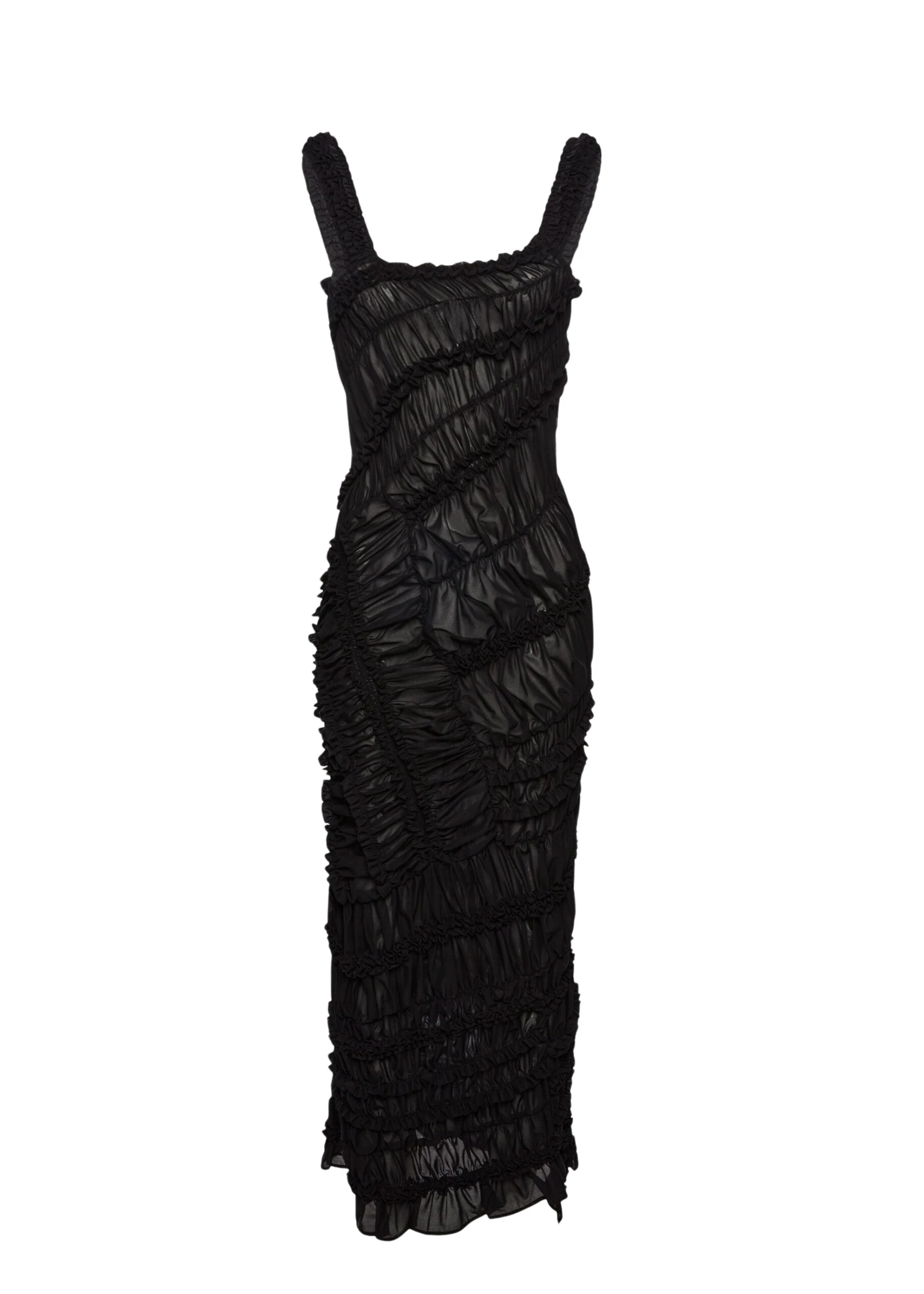 Magda-Butrym-Ruched-cotton-midi-dress-in-black-scaled26671_nobg Magda Butrym Ruched cotton midi dress in black