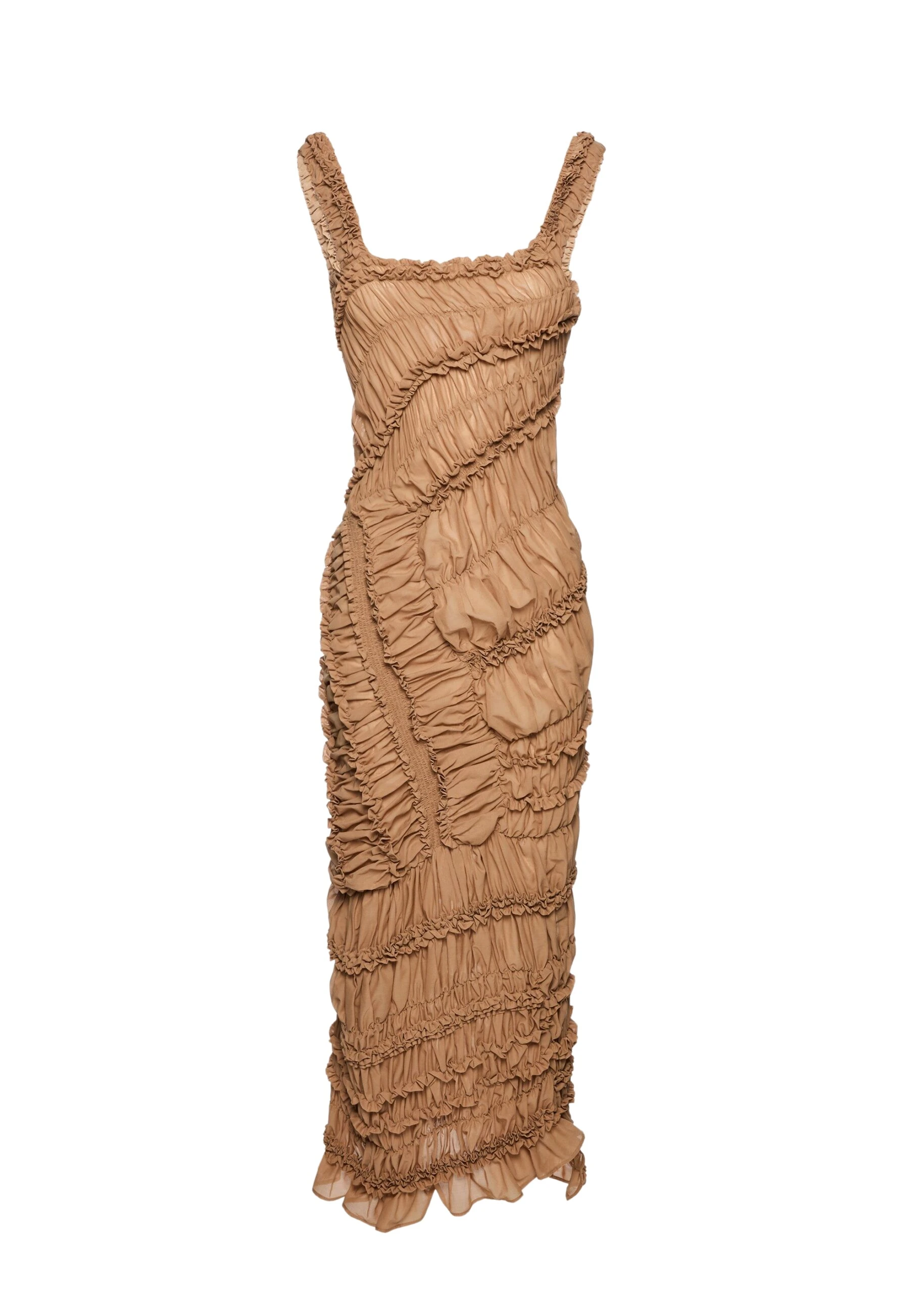 Magda-Butrym-Ruched-cotton-midi-dress-in-nude-scaled61115_nobg Magda Butrym Ruched cotton midi dress in nude