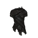 Magda Butrym Ruched cotton short sleeve blouse in black