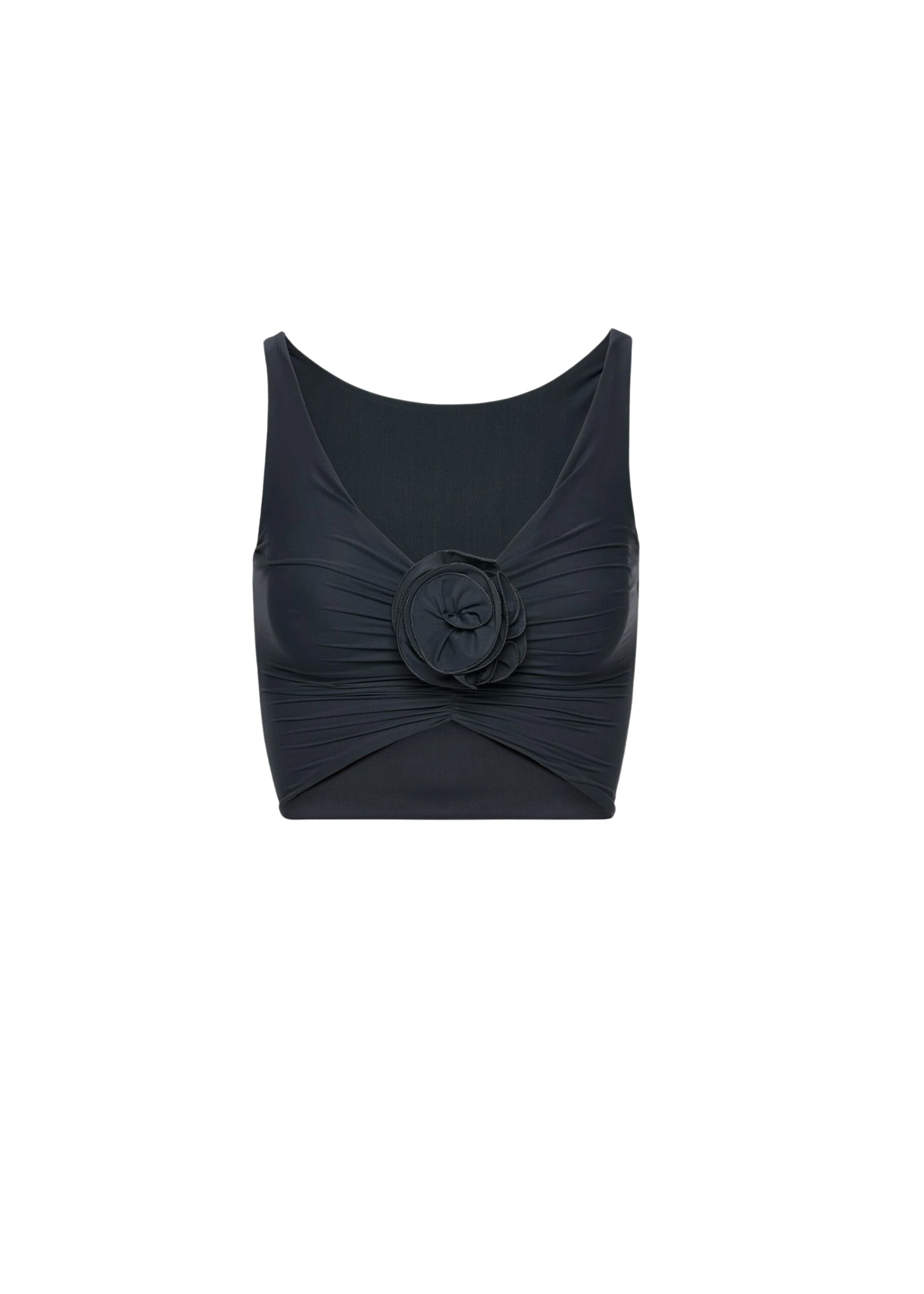 Magda-Butrym-Ruched-flower-swim-top-in-grey-scaled38432_nobg Magda Butrym Ruched flower swim top in grey