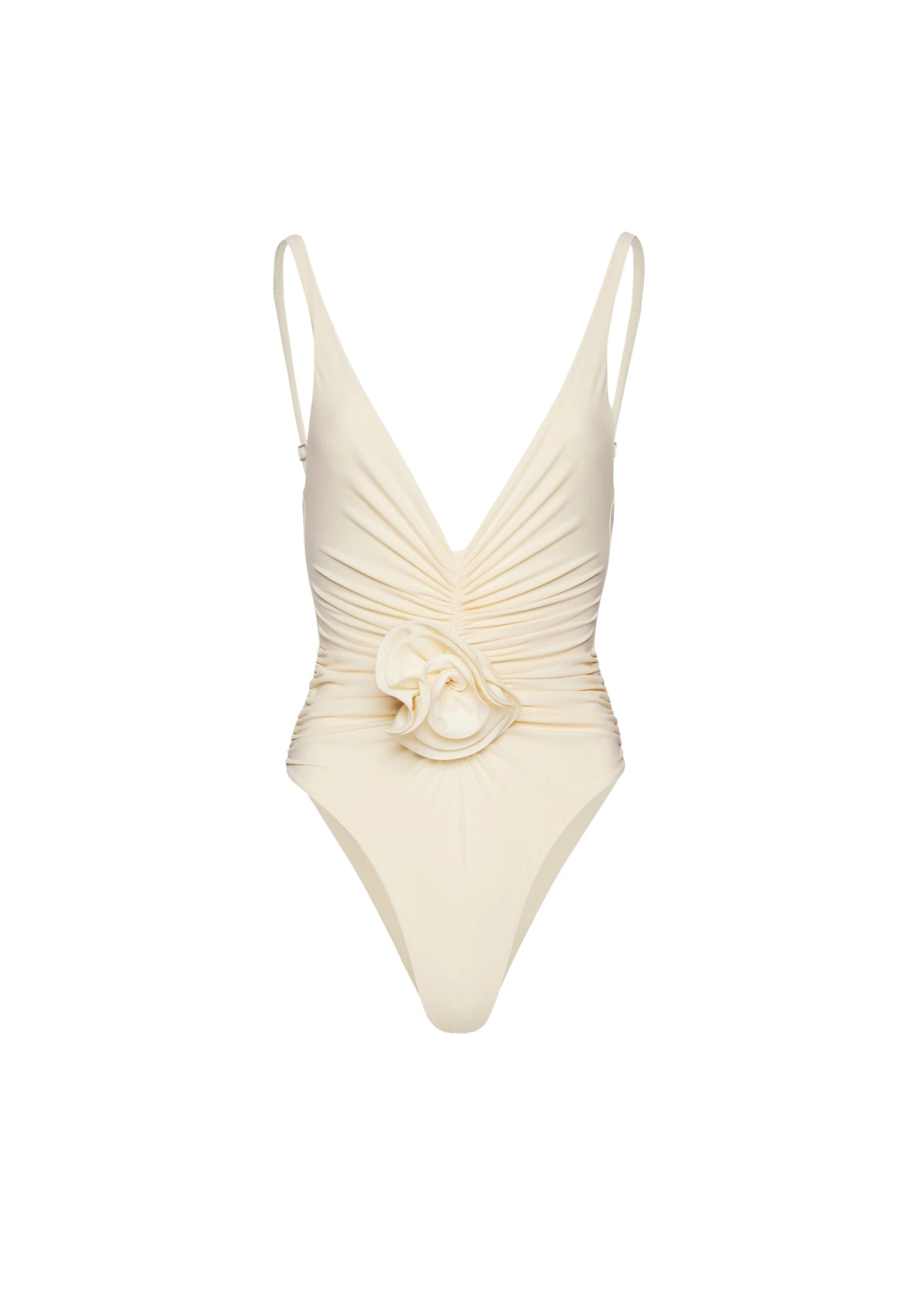 Magda-Butrym-Ruched-flower-swimsuit-in-cream-scaled54709_nobg Magda Butrym Ruched flower swimsuit in cream