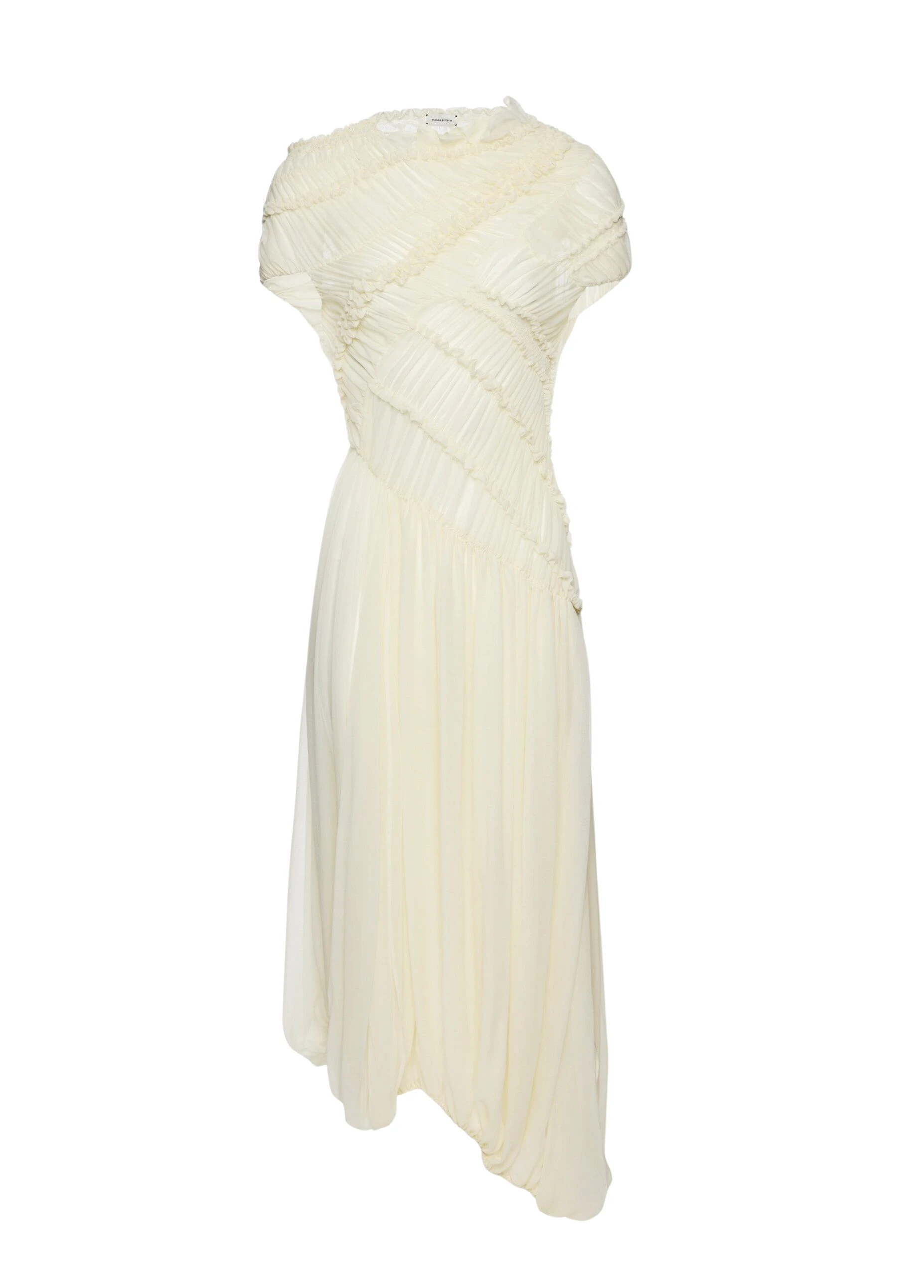 Magda-Butrym-Ruched-muslin-midi-dress-in-cream-scaled82802_nobg Magda Butrym Ruched muslin midi dress in cream