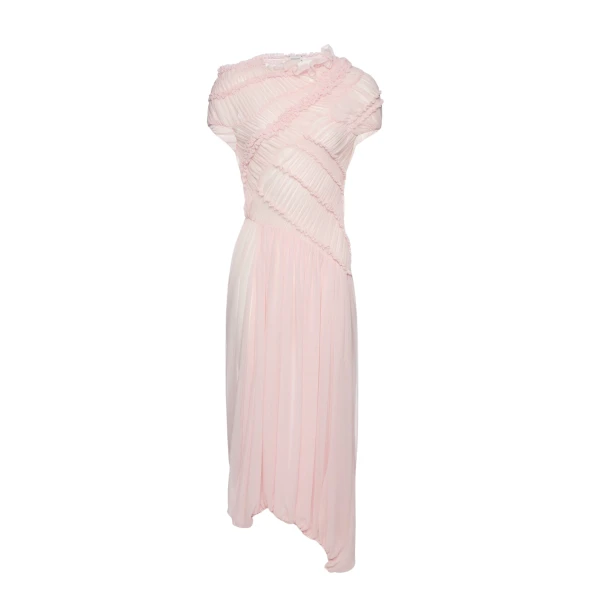 Magda Butrym Ruched muslin midi dress in pink