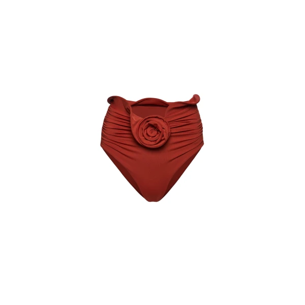 Magda Butrym Sculpted waist swim bottom in orange