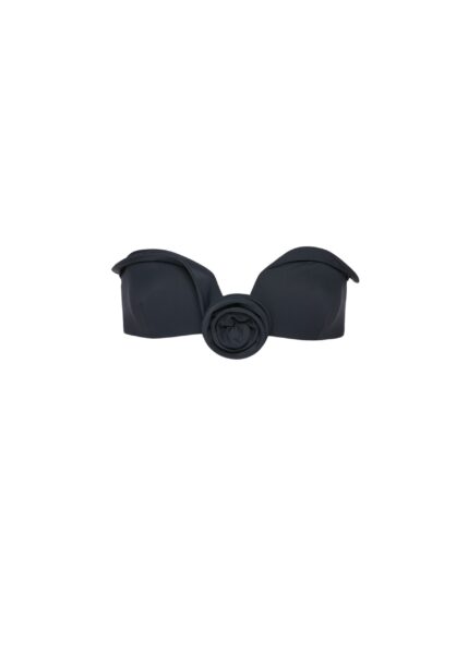 Magda Butrym Sculptural bandeau swim top in grey