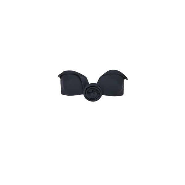 Magda Butrym Sculptural bandeau swim top in grey