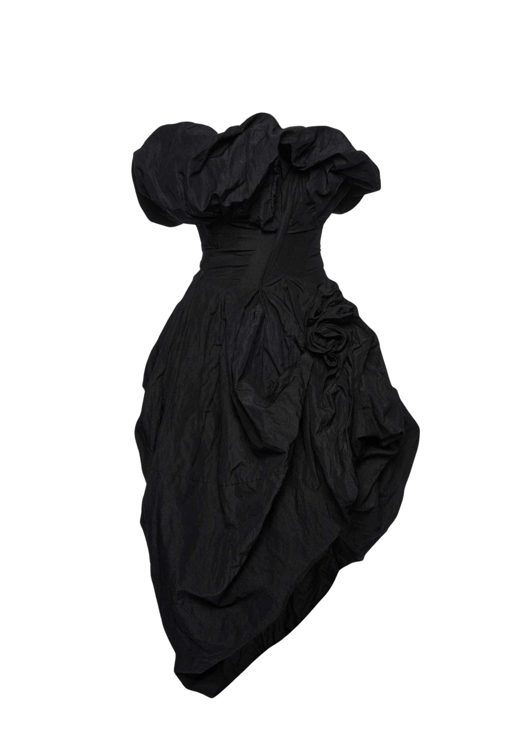Magda-Butrym-Sculptural-draped-midi-dress-in-black-scaled51032_nobg Magda Butrym Sculptural draped midi dress in black