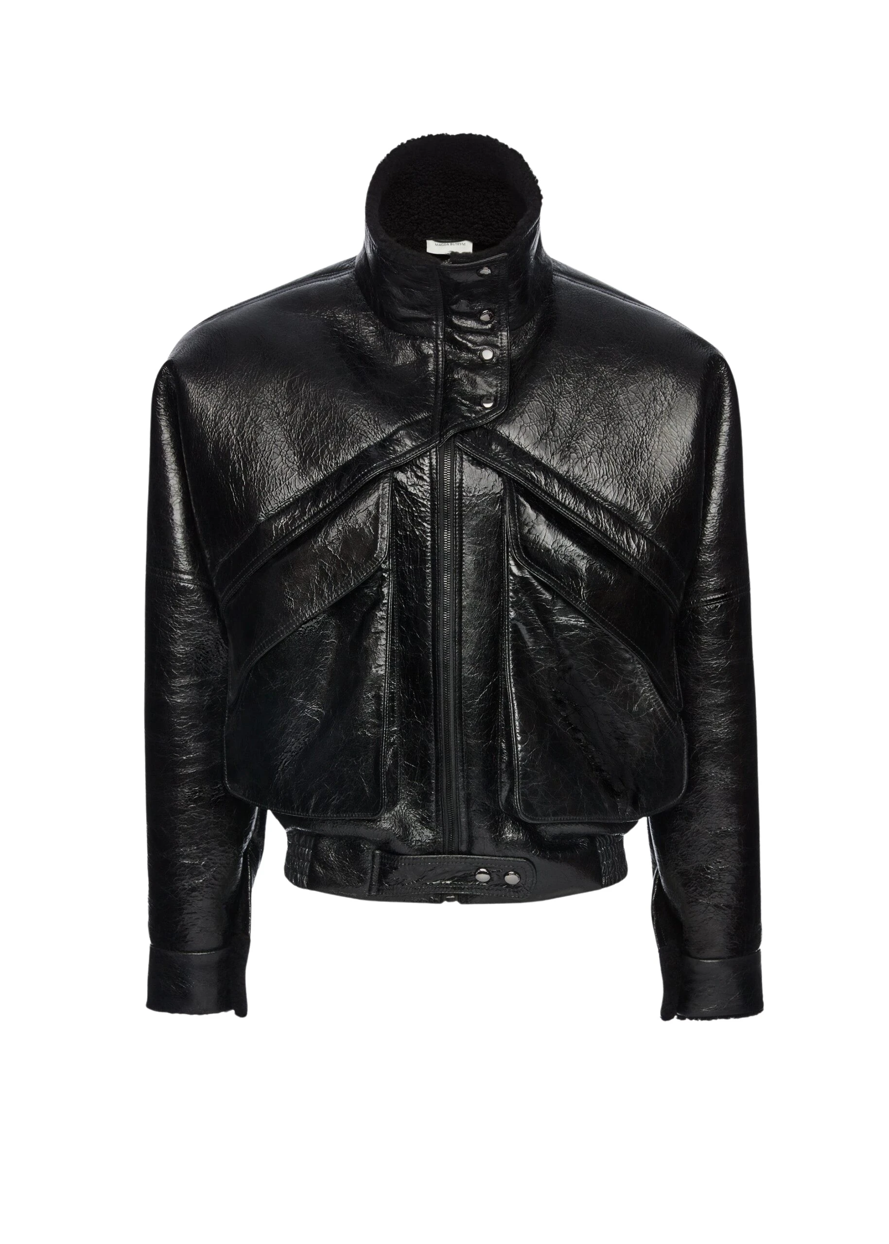 Magda-Butrym-Shearling-bomber-jacket-in-black-patent-leather-scaled50908_nobg Magda Butrym Shearling bomber jacket in black patent leather
