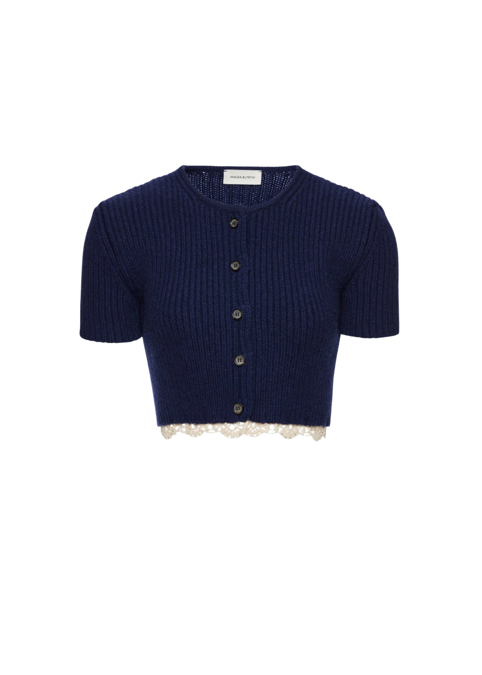 Magda-Butrym-Short-sleeve-crochet-trim-cropped-cardigan-in-navy-scaled45826_nobg Magda Butrym Short-sleeve crochet-trim cropped cardigan in navy