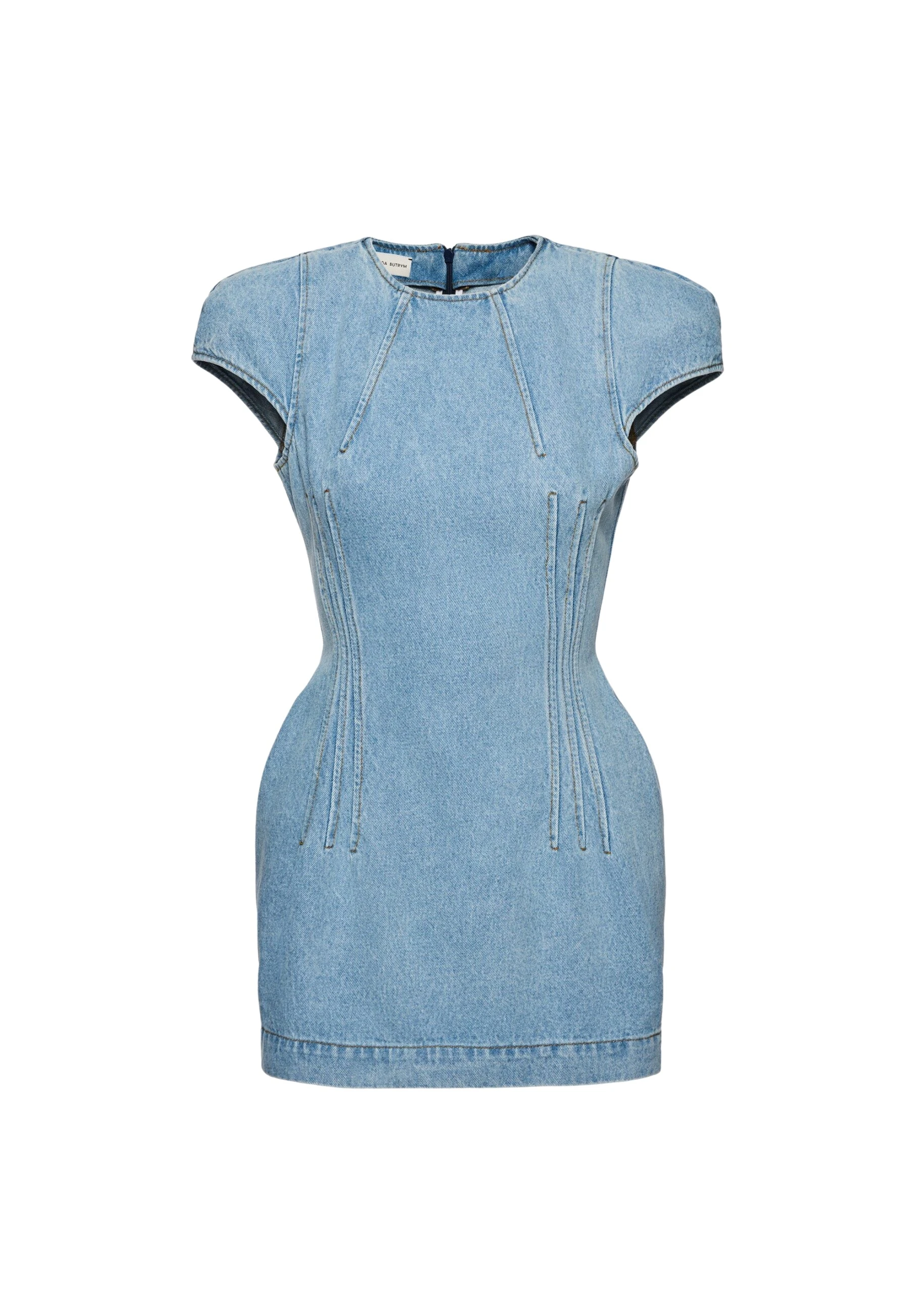 Magda-Butrym-Short-sleeve-denim-mini-dress-in-light-blue-scaled34846_nobg Magda Butrym Short-sleeve denim mini dress in light blue