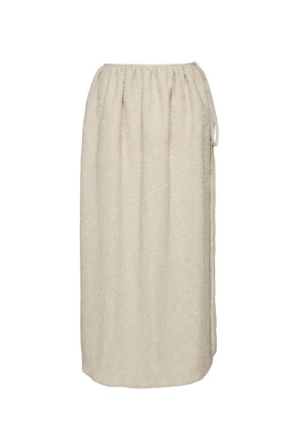 Magda Butrym Side-tie crepe beach skirt in beige