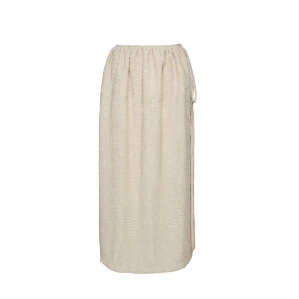 Magda Butrym Side-tie crepe beach skirt in beige