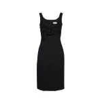 Magda Butrym Sleeveless dress with draped neckline in black