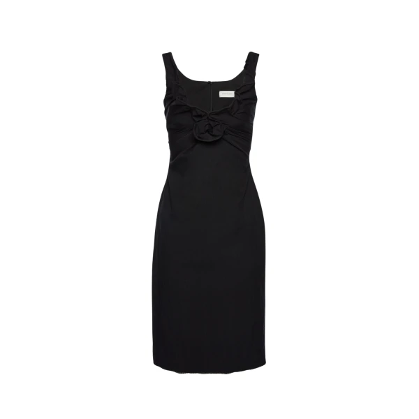 Magda Butrym Sleeveless dress with draped neckline in black
