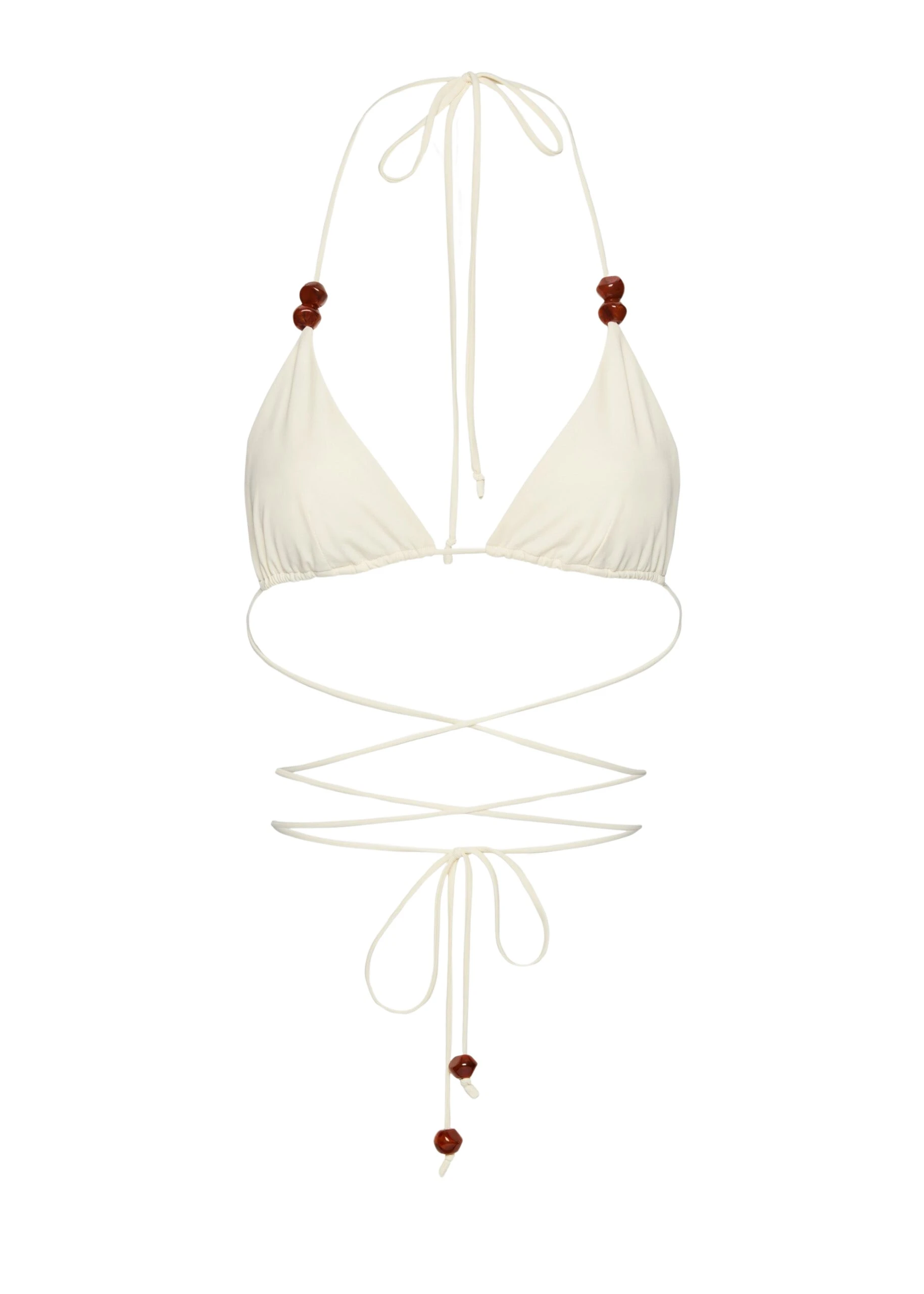 Magda-Butrym-Strappy-triangle-bikini-top-in-cream-with-beads-scaled53949_nobg Magda Butrym Strappy triangle bikini top in cream with beads