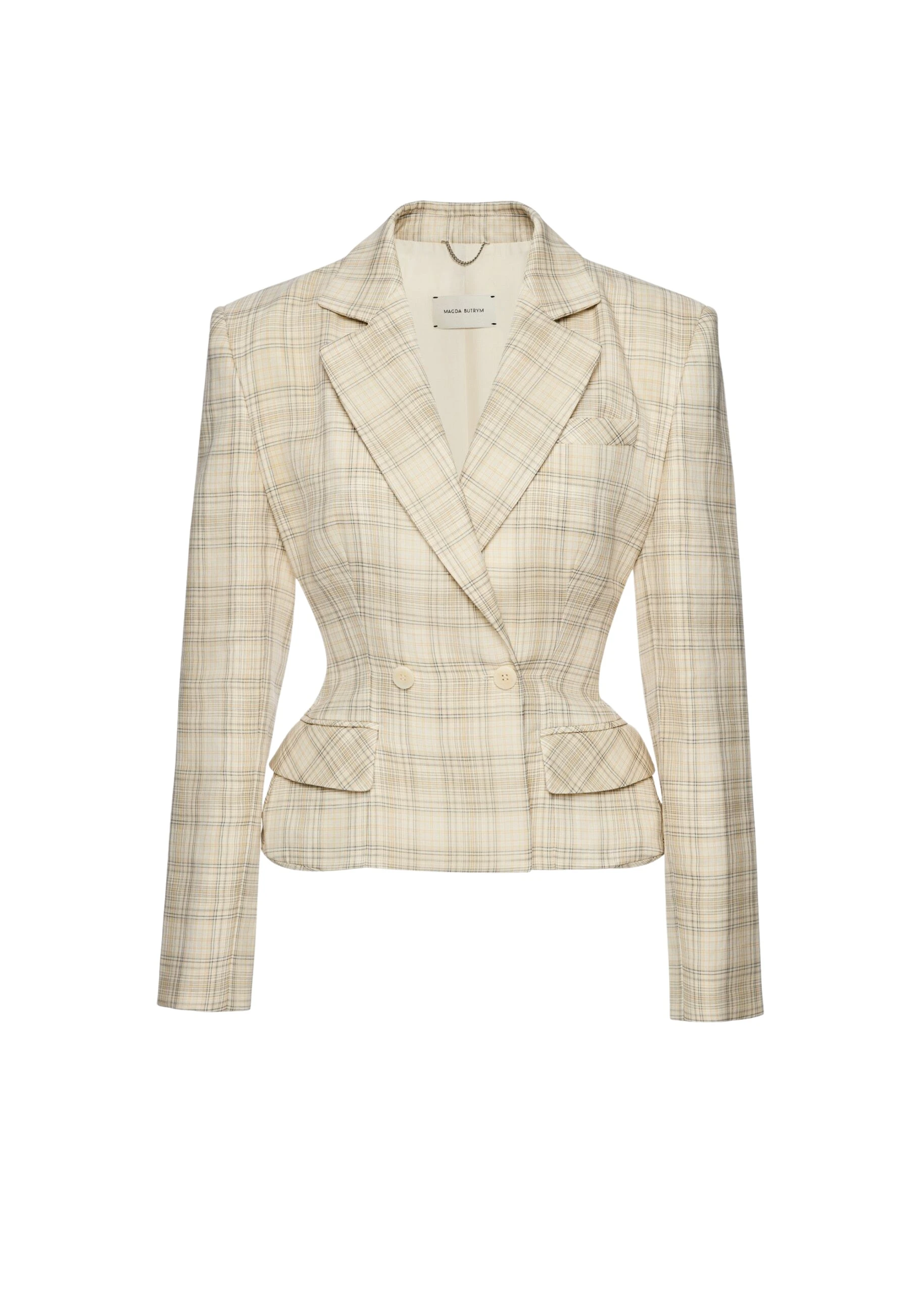 Magda-Butrym-Tailored-cotton-peplum-blazer-in-cream-check-scaled23950_nobg Magda Butrym Tailored cotton peplum blazer in cream check
