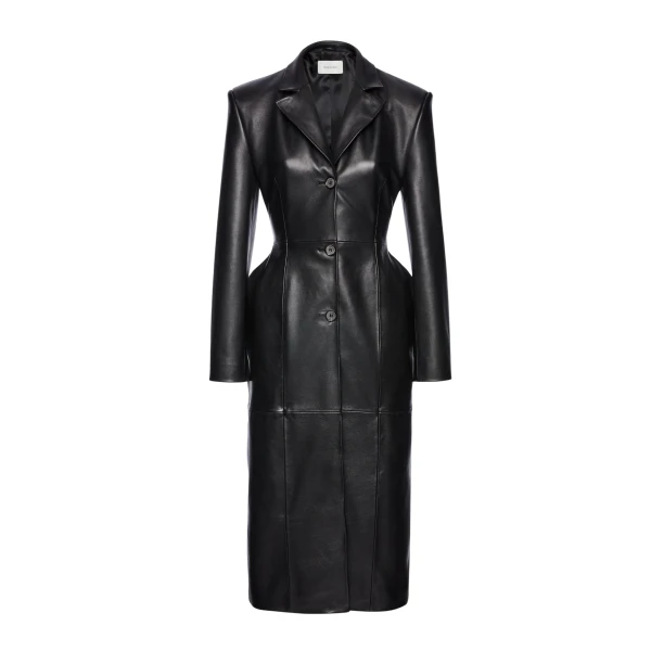 Magda Butrym Tailored leather coat in black