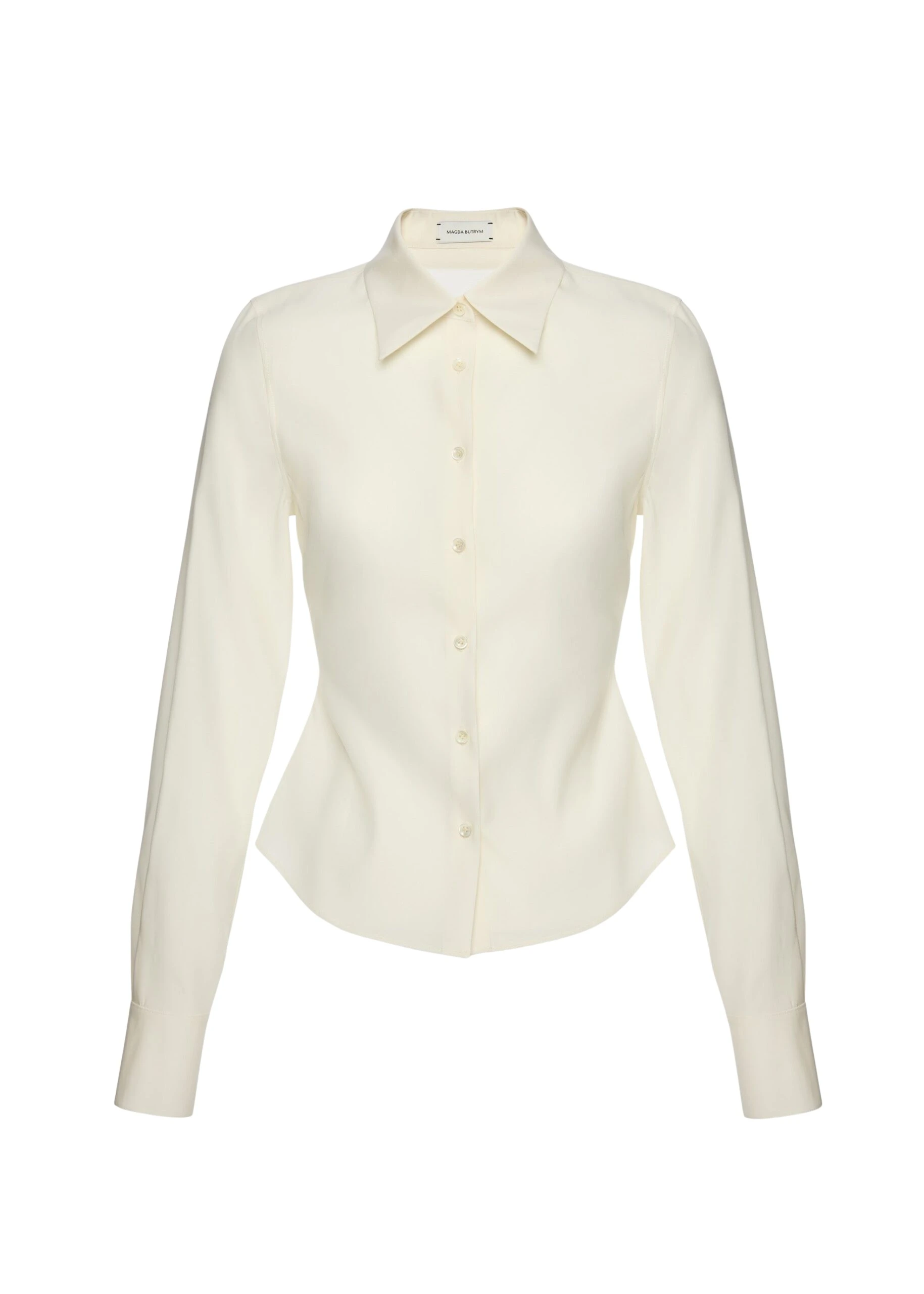 Magda Butrym Tailored wool and silk shirt in cream