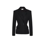 Magda Butrym Tailored wool double breasted blazer in black