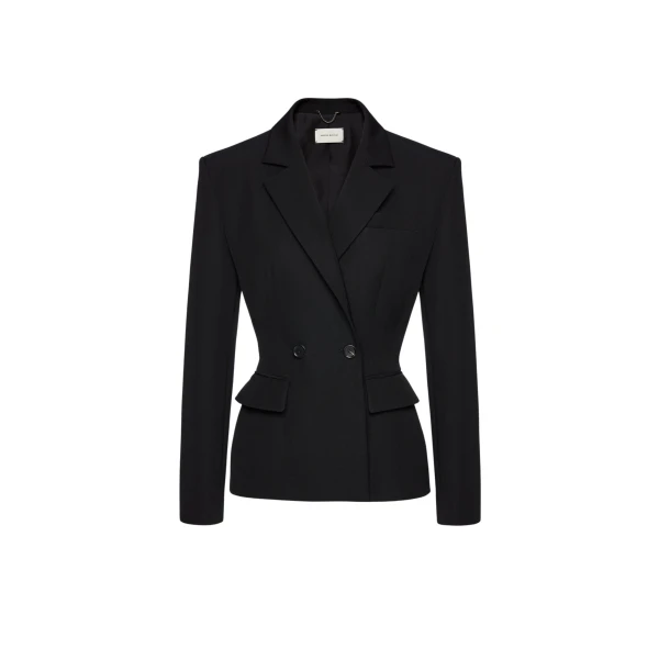 Magda Butrym Tailored wool double breasted blazer in black