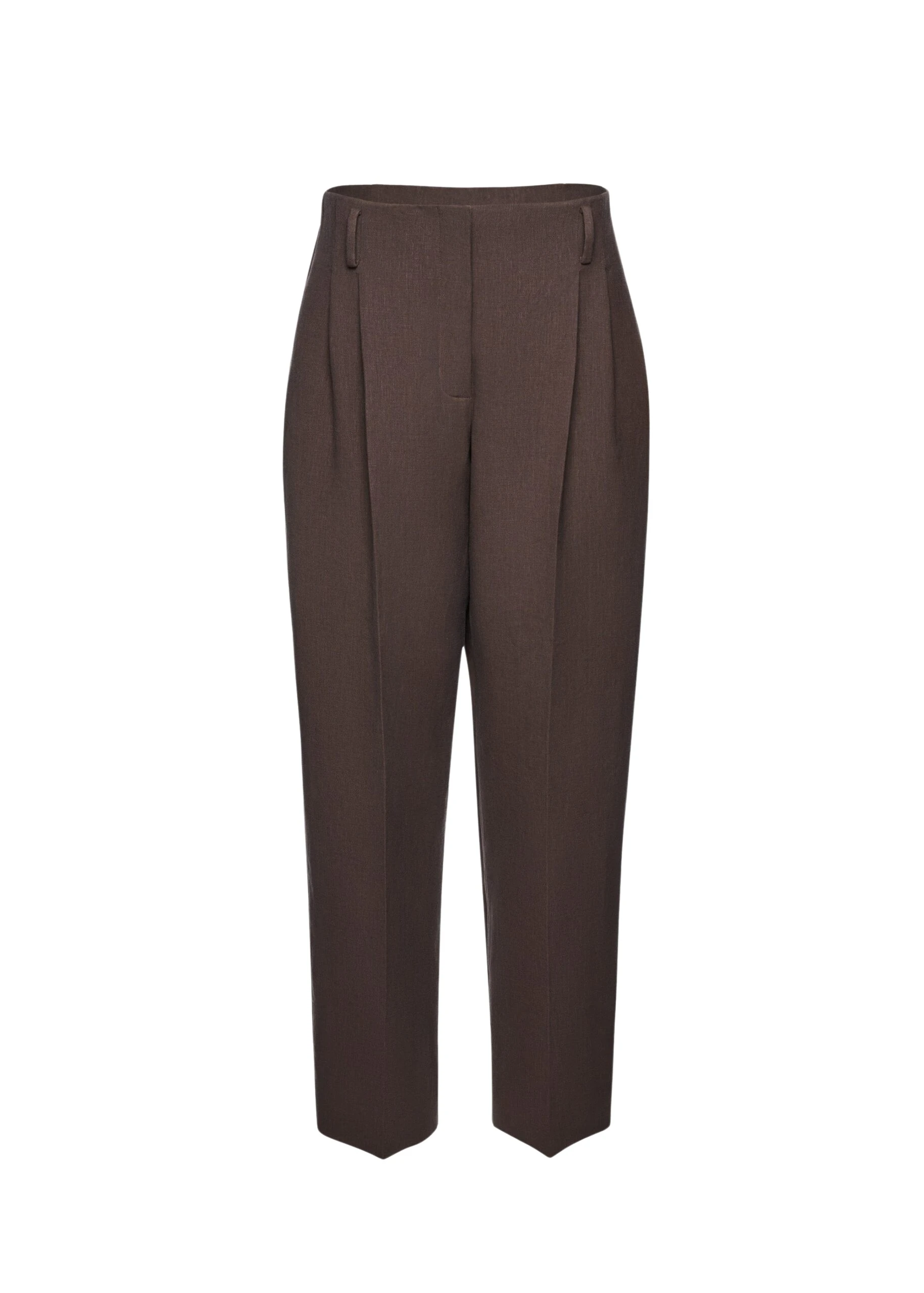 Magda-Butrym-Tapered-linen-trousers-in-brown-scaled65330_nobg Magda Butrym Tapered linen trousers in brown