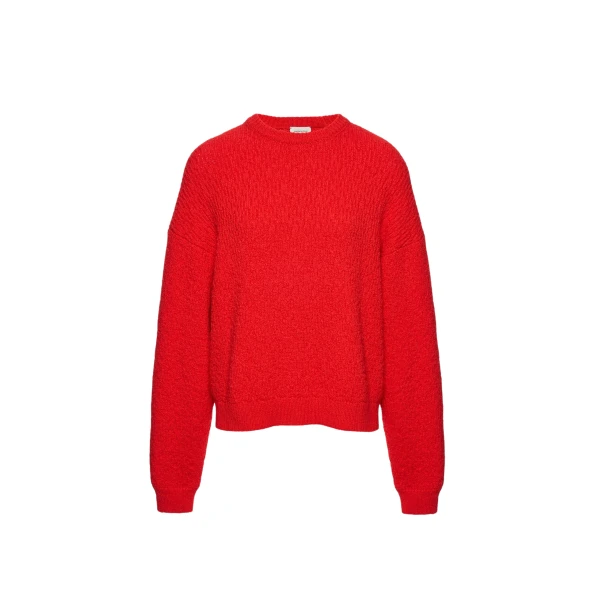 Magda Butrym Textured cotton sweater in red