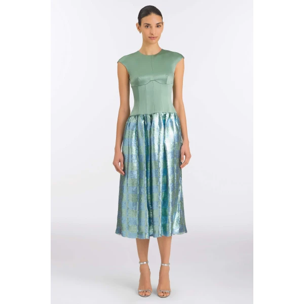 Markarian Gingham Sequin Dress