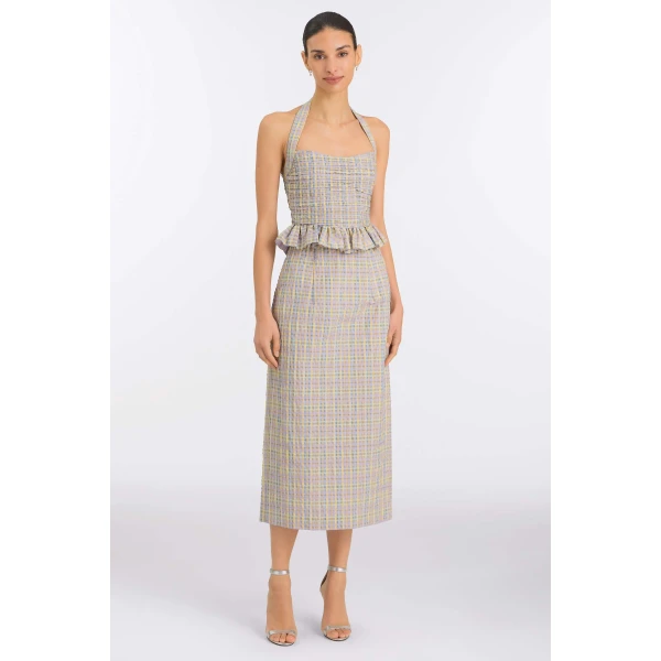 Markarian Pastel Plaid Skirt