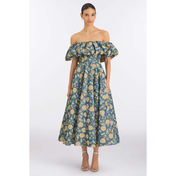 Markarian Dusk Marigold Ikat Dress