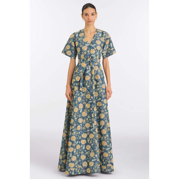 Markarian Dusk Marigold Ikat Dress