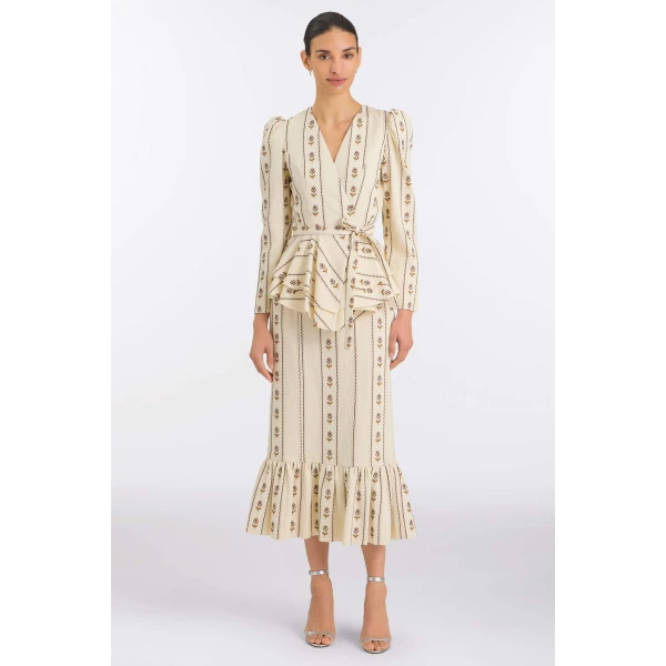 Markarian Ivory Linen Top