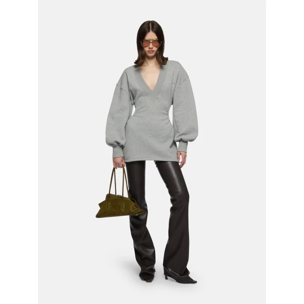 Melange grey mini dress