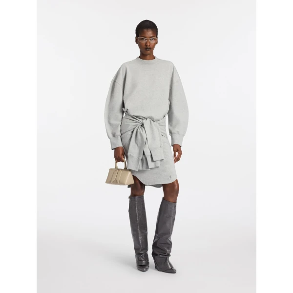 Melange grey mini skirt