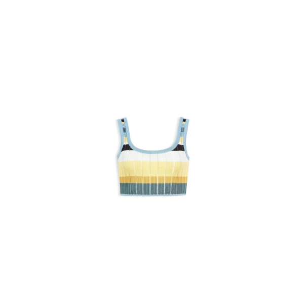 Alaïa Multicolor Crinoline Bralette - ALAÏA Knitwear - Laser Cut Luxury - Shop at Luxury Shoes 