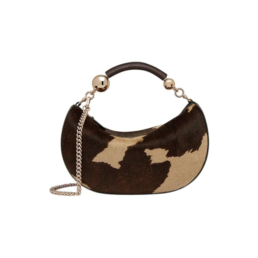 Multicolour-Crescent-Moon-Mini-in-Sand-and-Espresso-Spot-Print85612_nobg Strathberry Crescent Moon Mini bag