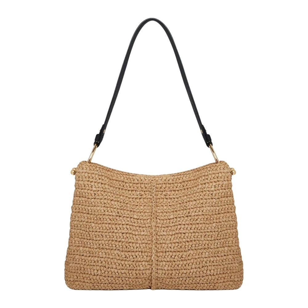 Multicolour-Lana-Hobo-in-Raffia-and-Black43892_nobg Strathberry Lana Hobo crossbody bag