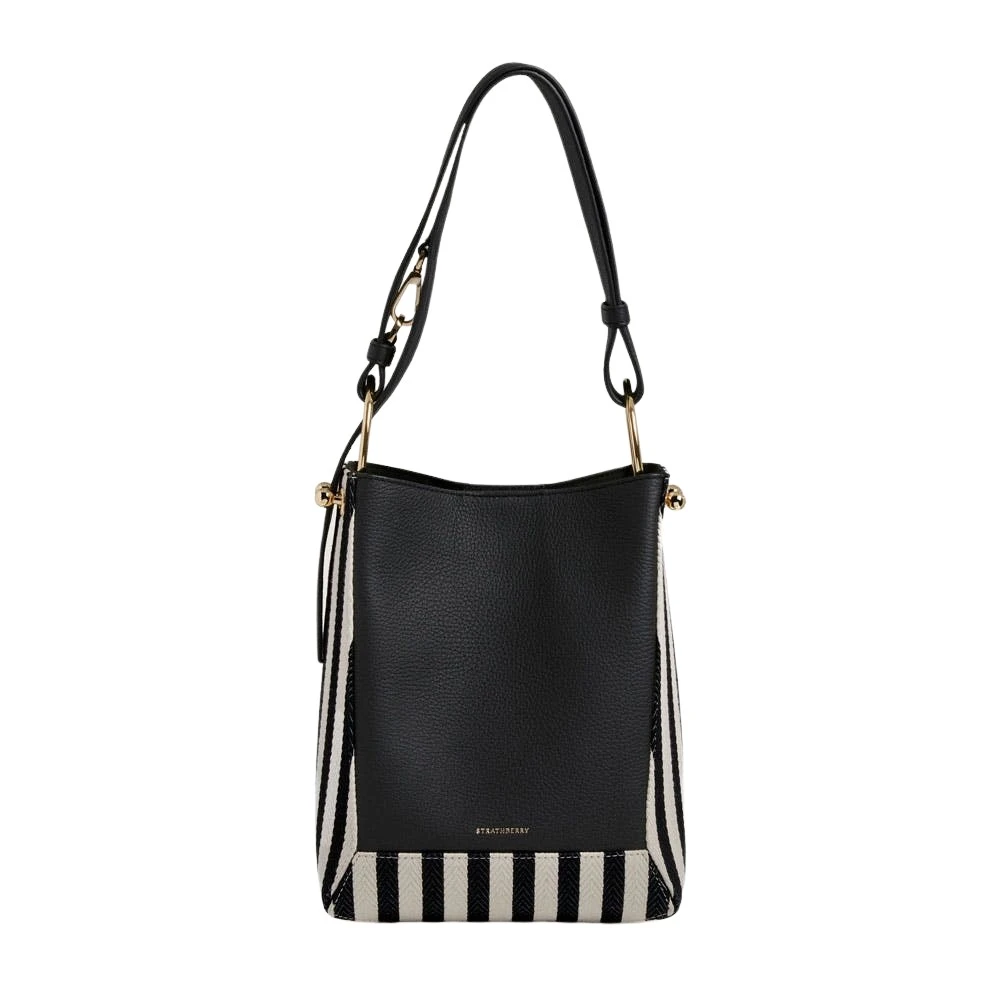 Multicolour-Lana-Midi-Bucket-Bag-in-Striped-Canvas84654_nobg Strathberry Lana Midi Bucket Bag