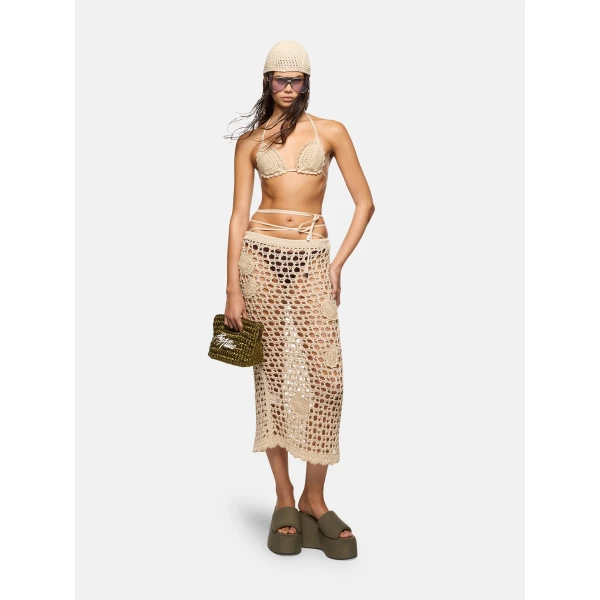 Natural midi skirt