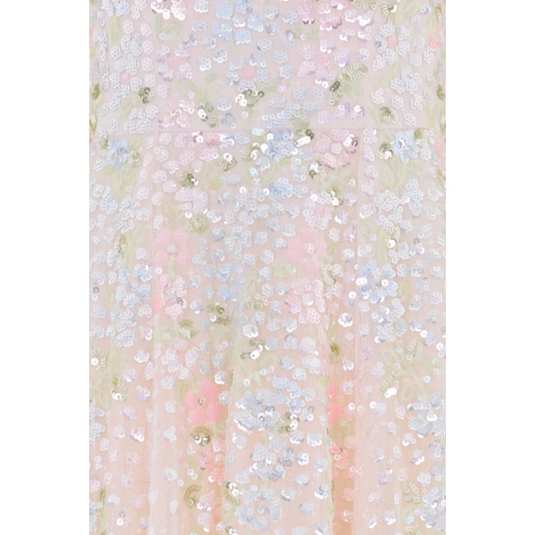 Needle & Thread Confetti Gloss Off-Shoulder Ballerina Dress in Cream/Bright - Dresses - British Luxury Evening Wear at Luxury Shoes 