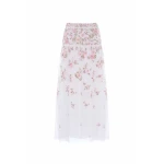 Needle & Thread Eden Rose Ankle Skirt in Swan White/Multi - Skirts - British Luxury Evening Wear at Luxury Shoes Needle & Thread Eden Rose Ankle Skirt in Swan White/Multi - Skirts - British Luxury Evening Wear at Luxury Shoes