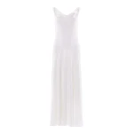 Needle & Thread Evangeline Satin Cowl Neck Gown in Chalk - Dresses - British Luxury Evening Wear at Luxury Shoes 
