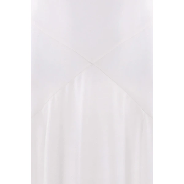 Needle & Thread Evangeline Satin Cowl Neck Gown in Chalk - Dresses - British Luxury Evening Wear at Luxury Shoes 
