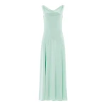 Needle & Thread Evangeline Satin Cowl Neck Gown in Sea Mist - Dresses - British Luxury Evening Wear at Luxury Shoes 