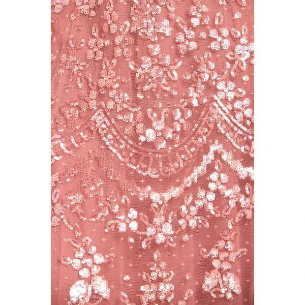 Needle & Thread Freya Cape Ankle Gown in Misty Rose - Dresses - British Luxury Evening Wear at Luxury Shoes 