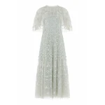 Needle & Thread Freya Cape Ankle Gown in Seafoam - Dresses - British Luxury Evening Wear at Luxury Shoes 