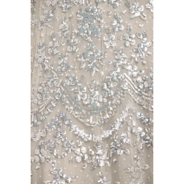 Needle & Thread Freya Cape Ankle Gown in Seafoam - Dresses - British Luxury Evening Wear at Luxury Shoes 