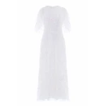 Needle & Thread Freya Cape Ankle Gown in Swan White - Dresses - British Luxury Evening Wear at Luxury Shoes Needle & Thread Freya Cape Ankle Gown in Swan White - Dresses - British Luxury Evening Wear at Luxury Shoes