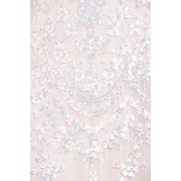 Needle & Thread Freya Cape Ankle Gown in Swan White - Dresses - British Luxury Evening Wear at Luxury Shoes 