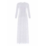 Needle & Thread Freya Long Sleeve Gown in Swan White - Dresses - British Luxury Evening Wear at Luxury Shoes Needle & Thread Freya Long Sleeve Gown in Swan White - Dresses - British Luxury Evening Wear at Luxury Shoes