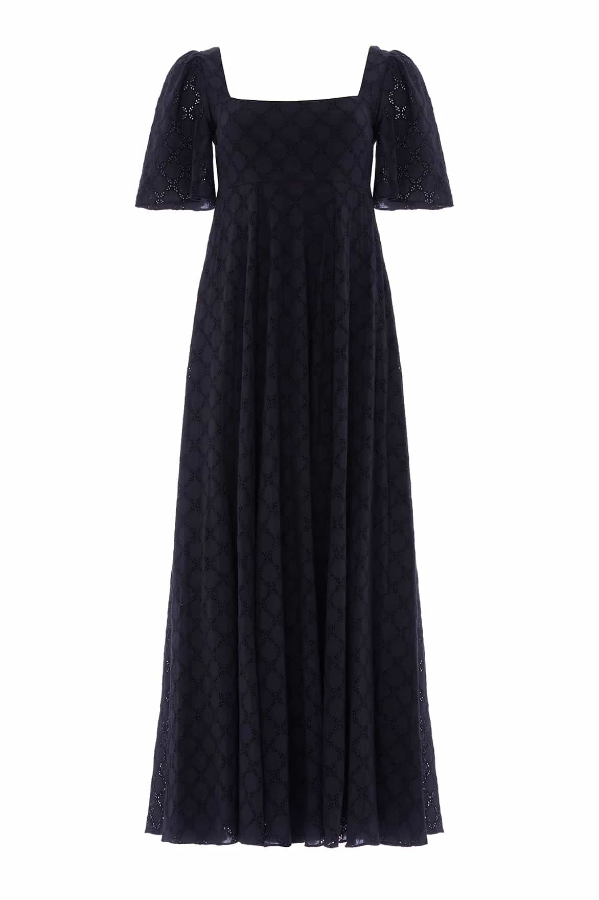 Needle & Thread Marisol Cotton Broderie Short Sleeve Ankle Gown in Jet Black - Dresses - British Luxury Evening Wear at Luxury Shoes Needle & Thread Marisol Cotton Broderie Short Sleeve Ankle Gown in Jet Black - Dresses - British Luxury Evening Wear at Luxury Shoes